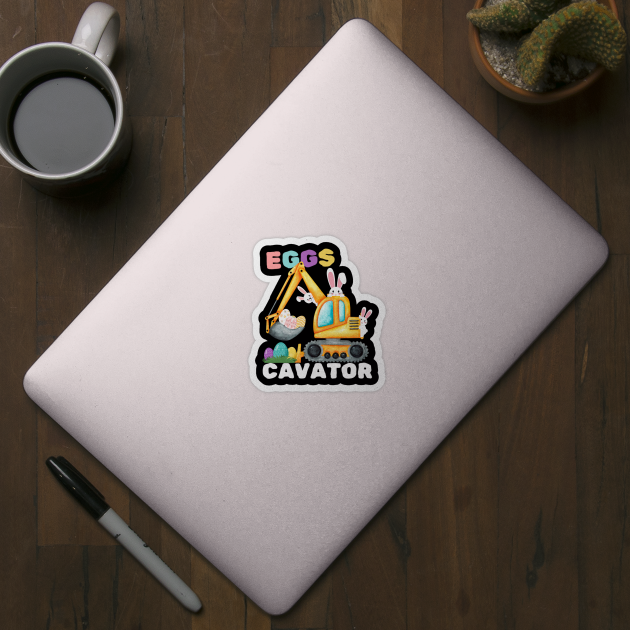 Easter Eggs Cavator Excavator by The WYLD Tribe